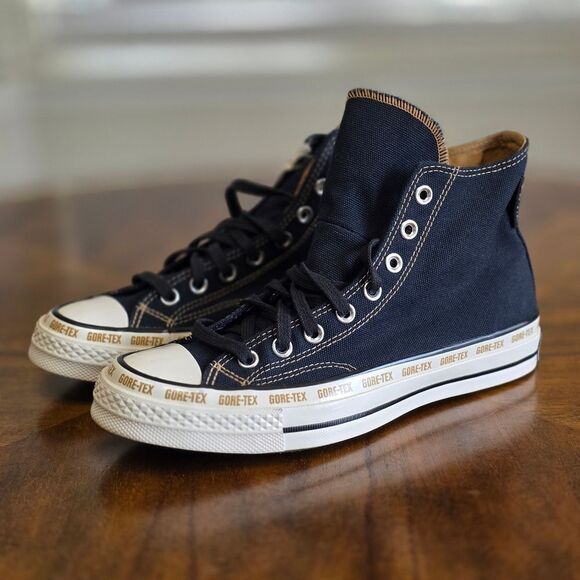 Converse Chuck Taylor Gore-Tex GTX High Black Toadstool Tan Women's 9 LE A08565C - Picture 5 of 16